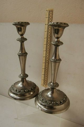 Vintage,  Silver Plated Candlesticks Candle Holders by Ianthe of England 3