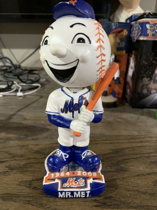Rare 2008 Mr Met York Mets Forever Collectibles Mascot Bobblehead