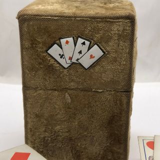 ANTIQUE / VINTAGE DE LA RUE CO LONDON DOUBLE DECK PLAYING CARDS IN VELVET BOX 2