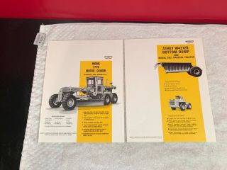 2 Rare 1970s Wabco 777b Motor Grader Tractors Dealer Brochure Ads