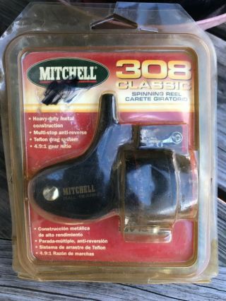 Vintage Mitchell 308 Spinning Reel Old Stock In Bubble Pack