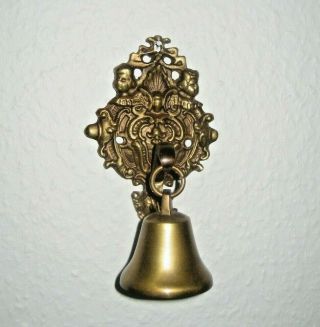 Antique Solid Brass Bell For A Butlers Pull.  Made In Denmark C
