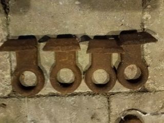 Antique Primitive Cast Iron Rigging Hooks Industrial Hooks Crosby Laughlin