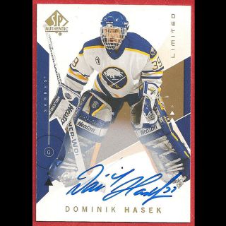 2018 - 19 Sp Authentic Limited Dominik Hasek Auto Rare Group " A " Odds 1: 3,  614