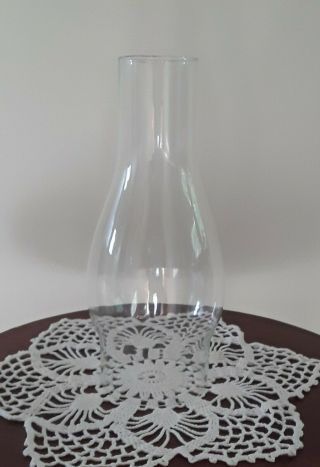 Vintage Bulge Glass Chimney For Oil Lamp,  Base 3 " / 75 Mm