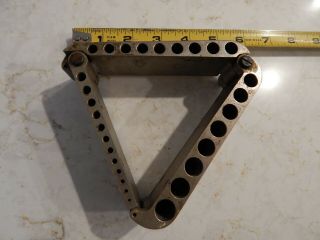 Antique Morse Twist Drill & Mach.  Co Folding Triangle Drill Index - 29 Postitions