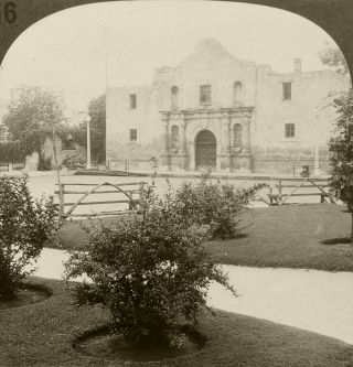 Keystone Stereoview The Alamo,  San Antonio,  Tx Rare 1930 