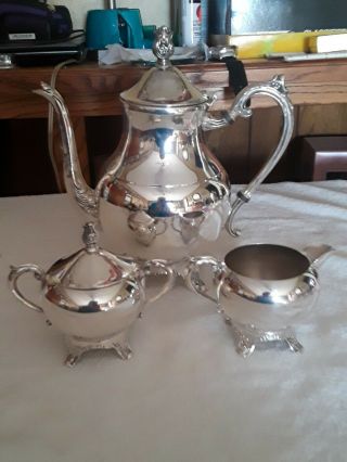 F.  B.  Rogers Co.  1883 Silver Plated Coffee/tea Service Set Pot Creamer Sugar Bowl