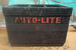 3 Vtg 40s 50s Autolite Battery Box 2l - 90 20 Hrs Gas Oil Advertising Sign Rare