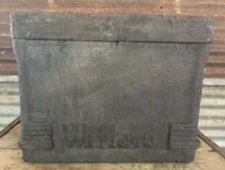 Vtg 40s 50s Willard Rubber Battery Box Gas & Oil Advertising Sign Rare