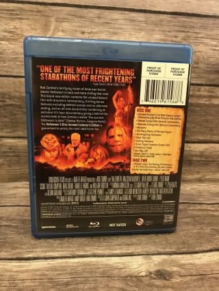 Rob Zombie Halloween (Blu - ray,  2008) Rare,  2 Disc Unrated Collector ' s Edition VG 2