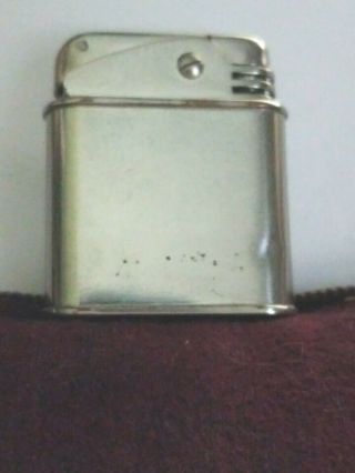 VINTAGE RARE AUGUSTA LUNSER PETROL LIGHTER with ad N.  E.  PAPER TUBE R.  I. 2