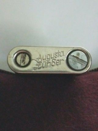 VINTAGE RARE AUGUSTA LUNSER PETROL LIGHTER with ad N.  E.  PAPER TUBE R.  I. 3