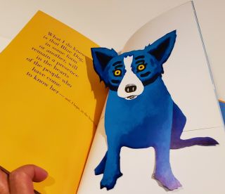 George Rodrigue Rare 1st 1st Hand Signed Ltd Casebound Blue Felt Blue Dog Cover