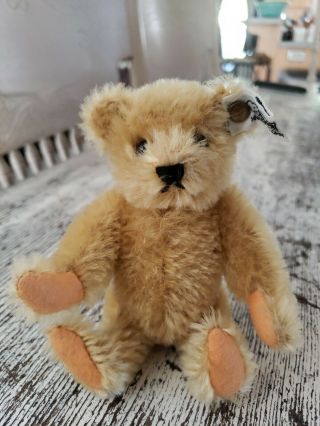 Vintage Steiff 6 " Baby Teddy Bear Limited Edition 1981 4976 Mohair