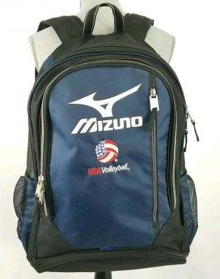Rare Mizuno Usa Volleyball Gym Backpack Bag Futsac Shoe Compartment 20 " X15 " X7 "