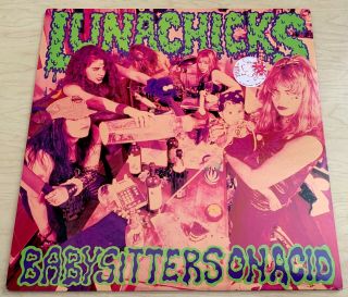 Lunachicks Babysitters On Acid (1990) Lp Uk Blast First Booklet Punk Rare