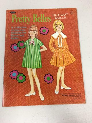 Vintage Uncut Whitman Paper Dolls Pretty Belles Cut - Out Dolls Set 1965 1961