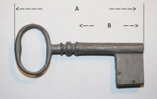 Georgian Style Steel Bow Key Blank