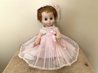 Vintage 1958 Madame Alexander 15” Kathy Baby Doll W Outfit & Pacifier