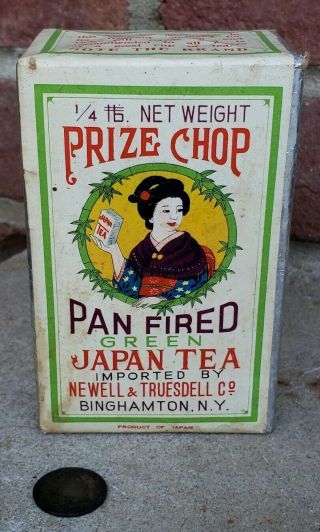Rare Vtg Newell & Truesdell Binghamton Ny Prize Chop Tea C1920 