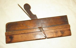 Antique wooden moulding plane S.  GREEN old woodworking tool 2