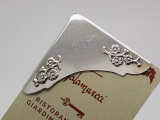 Vintage Solid Silver Italian Made Brandimarte Brand Engraved Hallmarked Bookmark