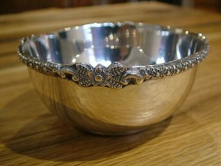 Good Quality Vintage Middle Eastern Solid Silver Bowl Dish 511