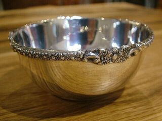 GOOD QUALITY VINTAGE MIDDLE EASTERN SOLID SILVER BOWL DISH 511 2