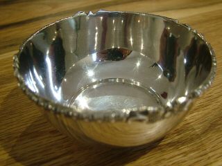GOOD QUALITY VINTAGE MIDDLE EASTERN SOLID SILVER BOWL DISH 511 3