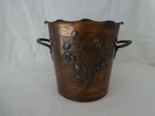Antique German Wmf Art Nouveau Copper Ice Bucket