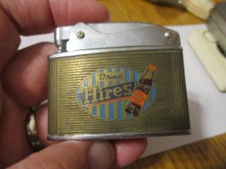 Vintage Rosen Nesor Rare Hires Root Beer 2 Double Sided Flat Advertising Lighter