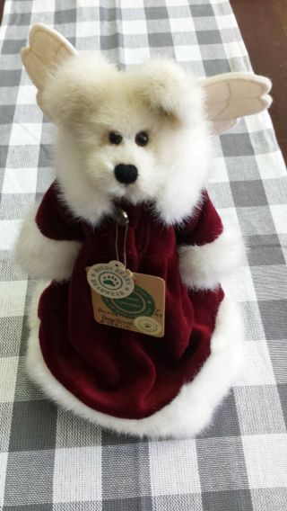 Rare Boyd’s Bears Christmas Tree Topper " Ariella Angelfrost " 10 Inch Plush Bear