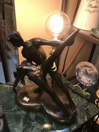 Art Deco Style Lady Figure Lamp