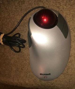 Rare Microsoft Trackball Explorer 1.  0 PS2/USB Ergonomic Gaming Mouse X08 - 70390 2