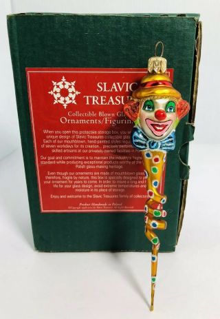 Slavic Treasures Retired Glass Ornament - Twisted Clown Rare”