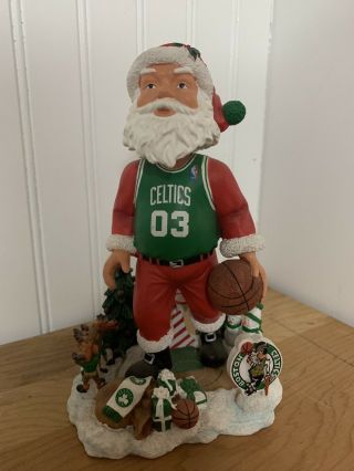 Boston Celtics Legends Of The North Pole Hoops Santa Claus Bobblehead 03 Rare