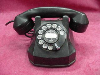 Vintage Automatic Electric Monophone Rotary Dial Desk Telephone - Antique
