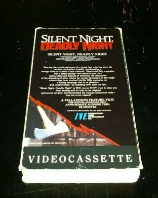Silent Night,  Deadly Night (VHS) 1986 Gore Christmas Violence Horror RARE IVE 2