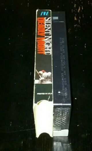 Silent Night,  Deadly Night (VHS) 1986 Gore Christmas Violence Horror RARE IVE 3
