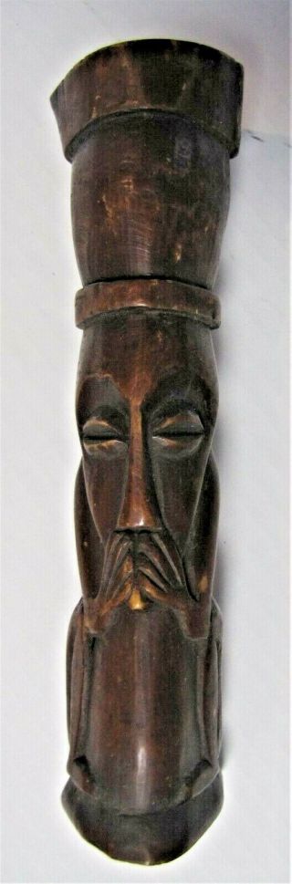 African Male Fertility Fetish Figure Carved From Bovine Bone