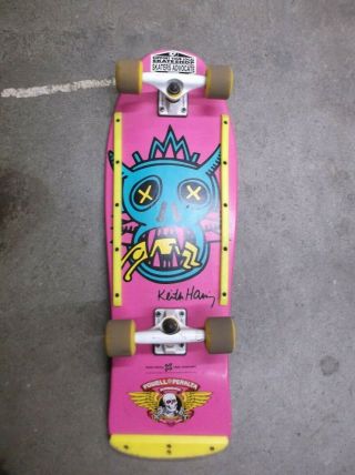 Keith Haring Alien Workshop Fishtail Skateboard Complete W/ Guards Rare