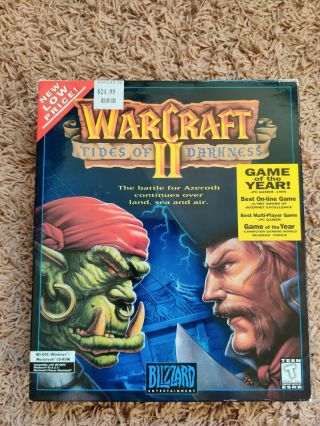 Warcraft Ii 2 Tides Of Darkness - Pc/mac Game - Big Box 1995 Blizzard Rare