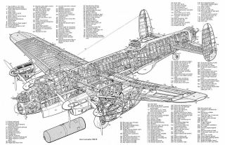 Raf Avro Lancaster Bomber Mkiii Blueprint Rare A3 / A4 Ww2 - Uk Postage