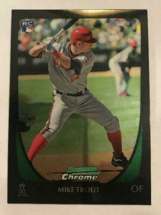 2011 Mike Trout Bowman Chrome Draft Rookie Rc 101 Angels Rare