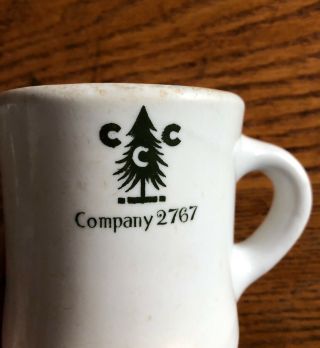 1930’s Ccc Civilian Conservation Corps Mug Company 2767 Authentic Rare