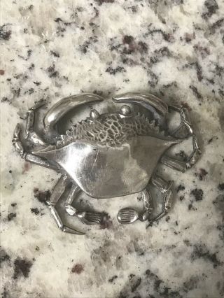 Vintage Sterling Silver Crab S Kirk & Sons Paper Weight Rare