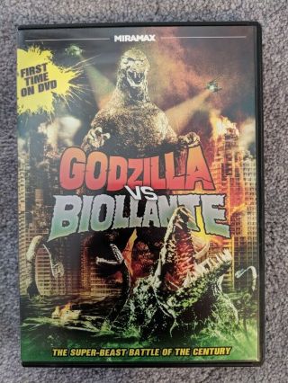 Godzilla Vs.  Biollante Sci - Fi Toho Widescreen Miramax Horror Dvd Rare Oop Cult