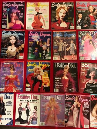 17 Vintage Barbie Bazaar & Miller’s Fashion Doll Magazines 1999 - 2000