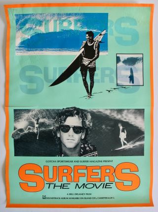 Vintage 1990 Pullout Poster Surfers The Movie Martin Potter Surfer Gotcha Surf